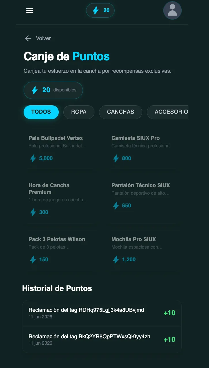 Canje de puntos